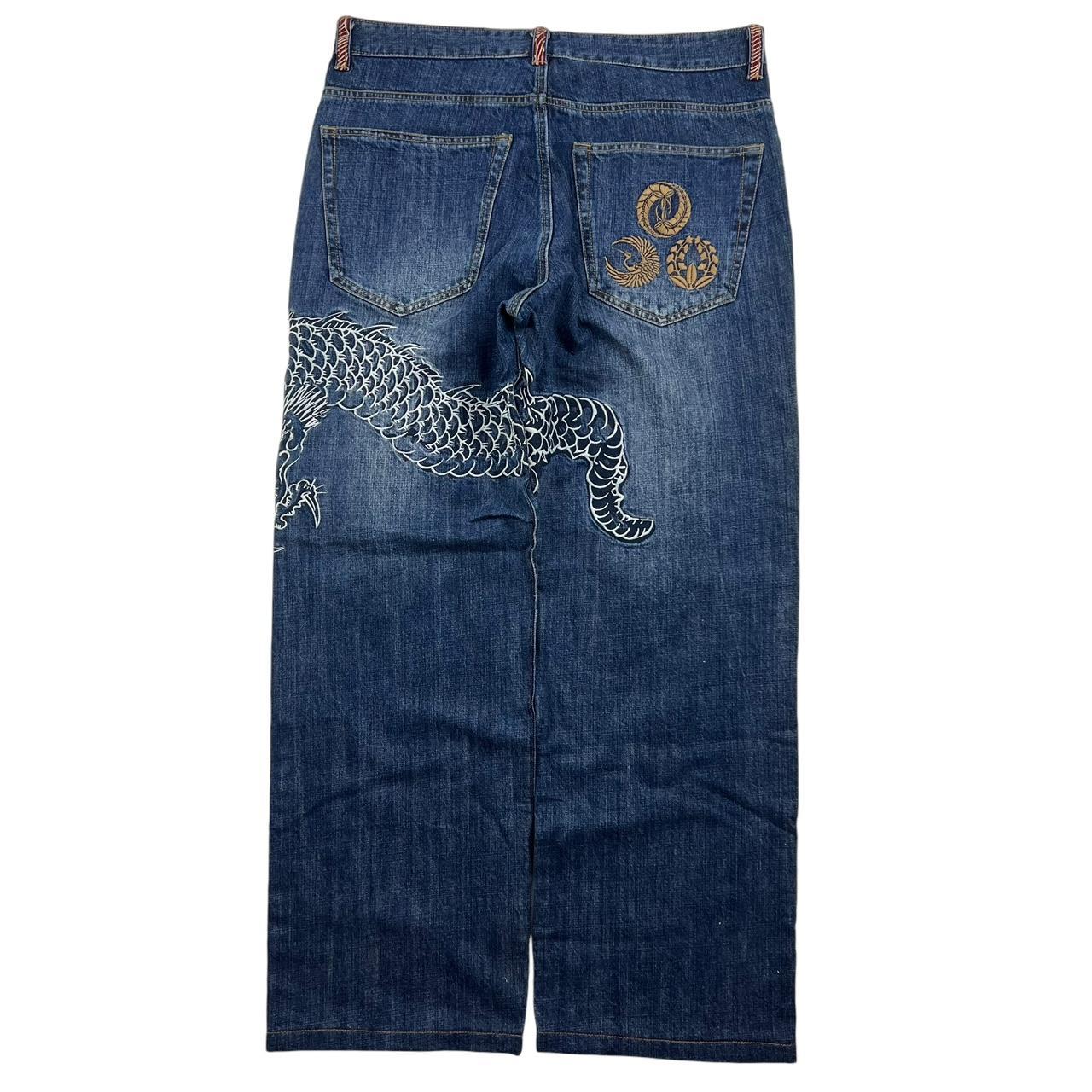 Embroidered Dragon Jeans (w35)