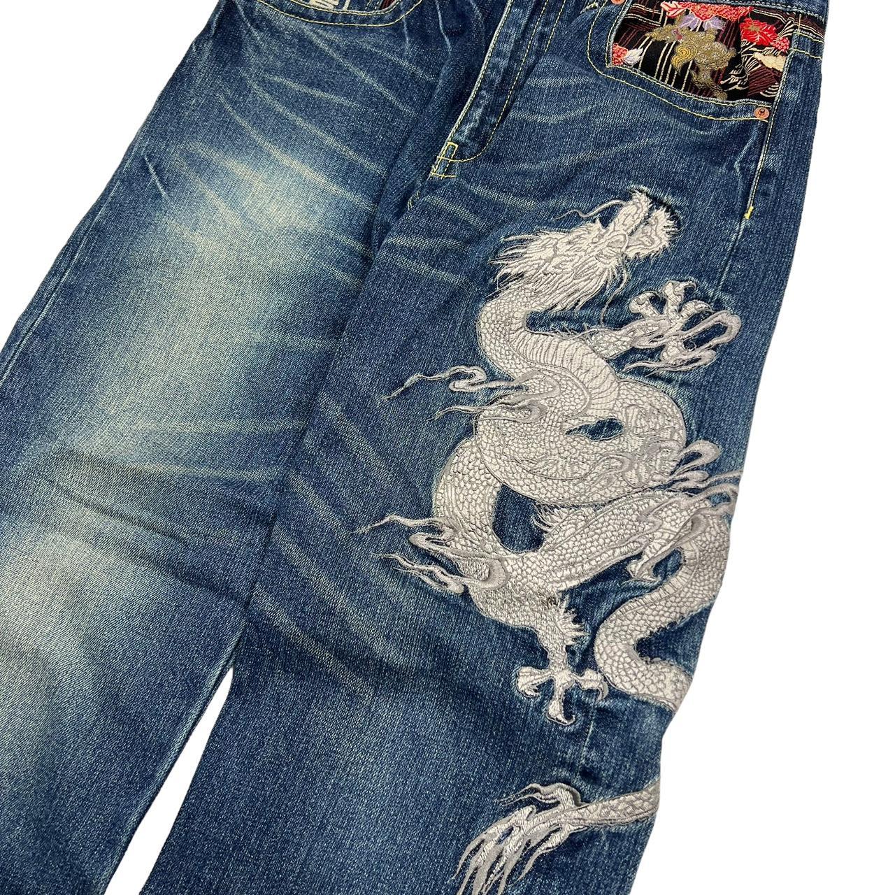 Embroidered Dragon Jeans (w32)