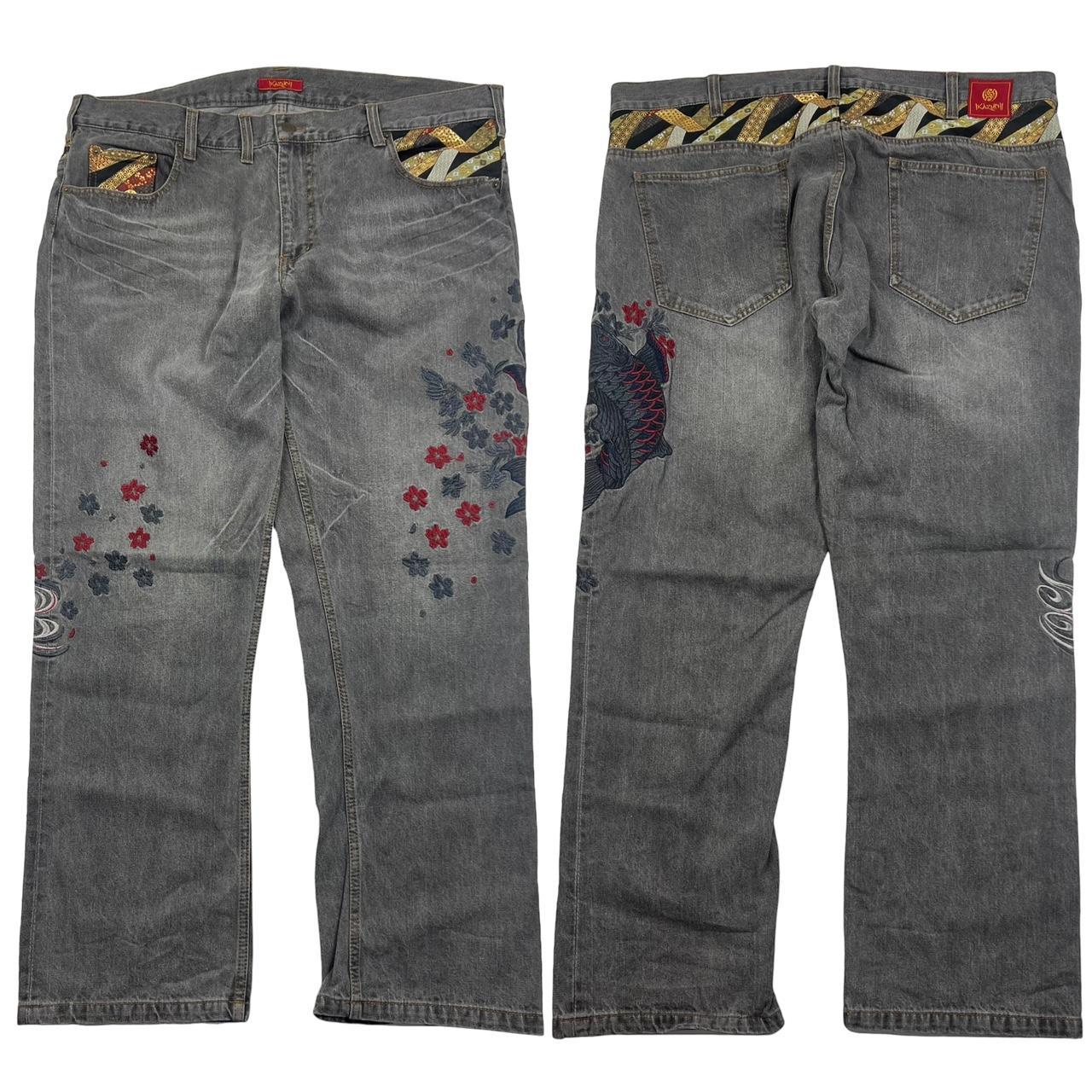 Embroidered Koi Fish Jeans (w42)