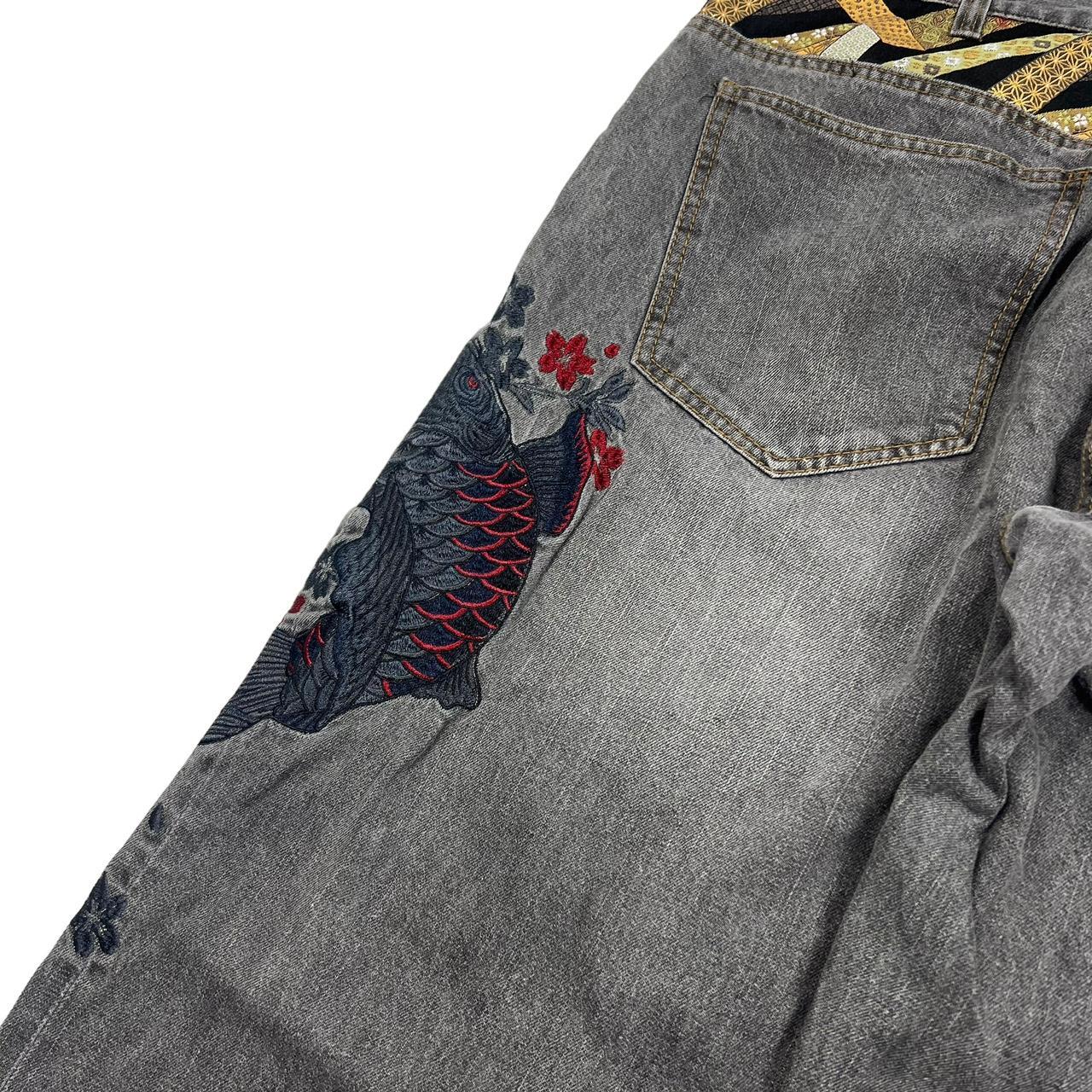 Embroidered Koi Fish Jeans (w42)