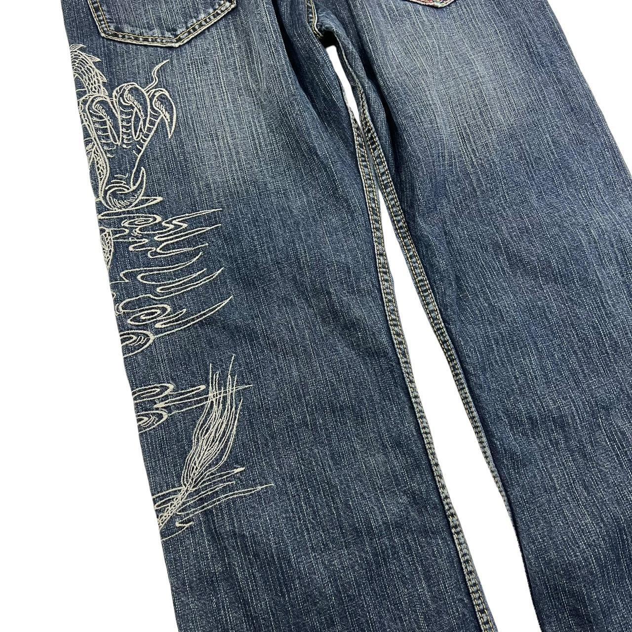 Embroidered Dragon Jeans (w37)