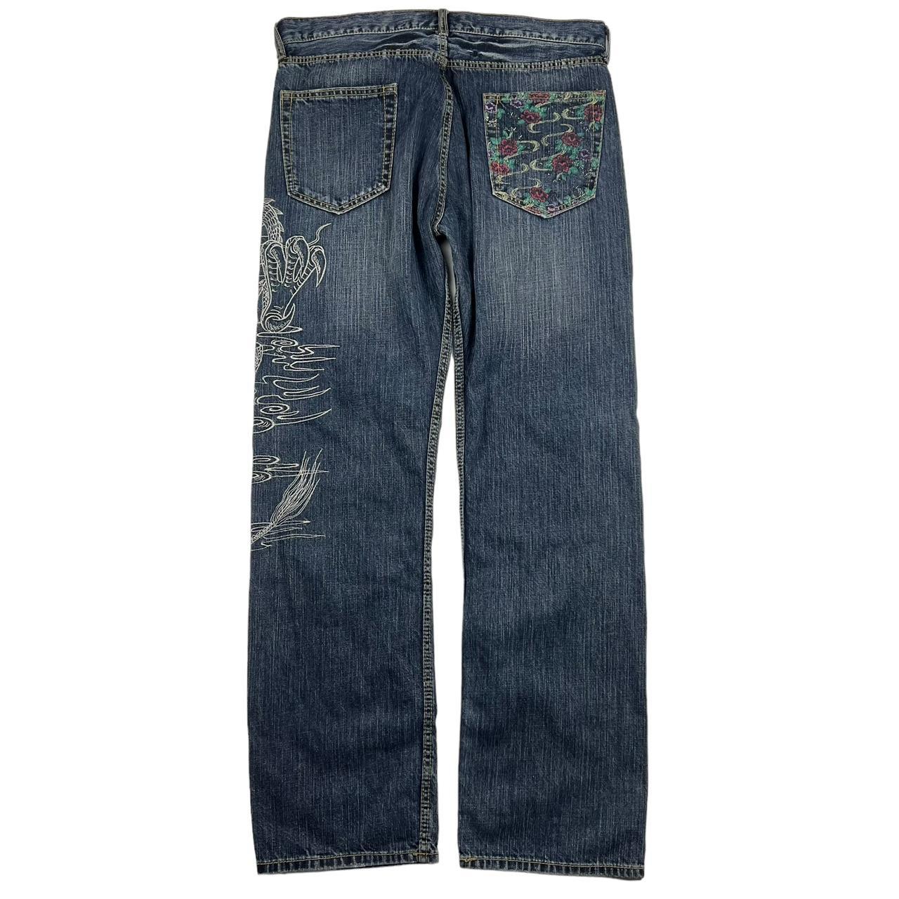 Embroidered Dragon Jeans (w37)