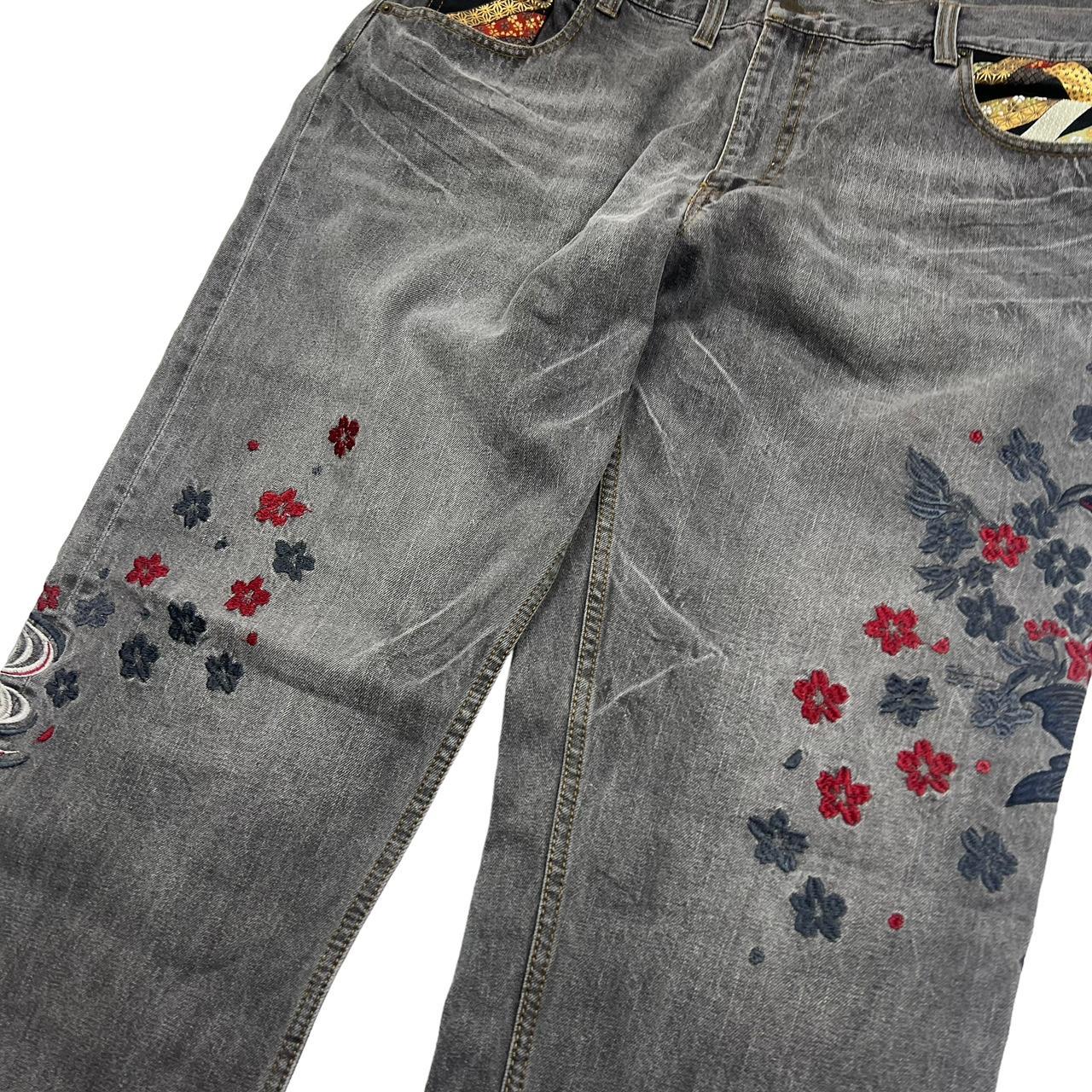 Embroidered Koi Fish Jeans (w42)