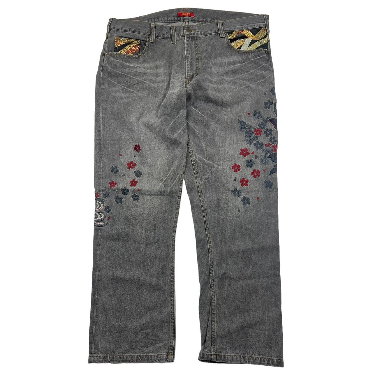 Embroidered Koi Fish Jeans (w42)