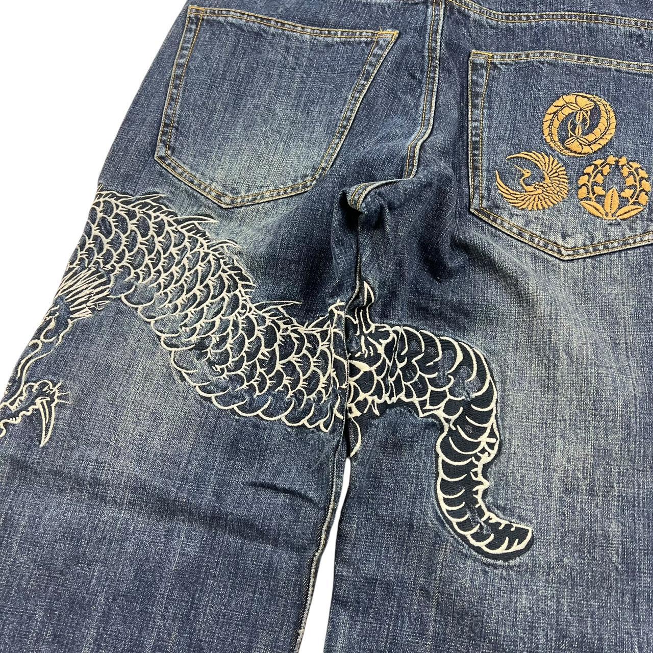 Embroidered Dragon Jeans (w35)