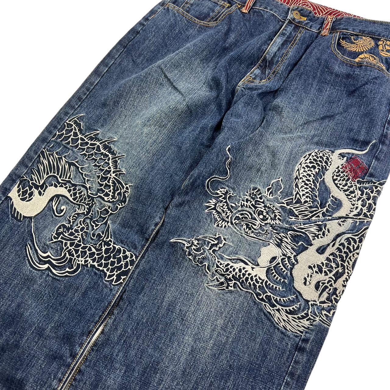 Embroidered Dragon Jeans (w35)